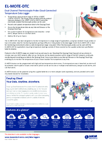 Thumbnail of document Data Sheet - EL-MOTE-DTC Wireless Dual Channel Thermocouple Data Logger